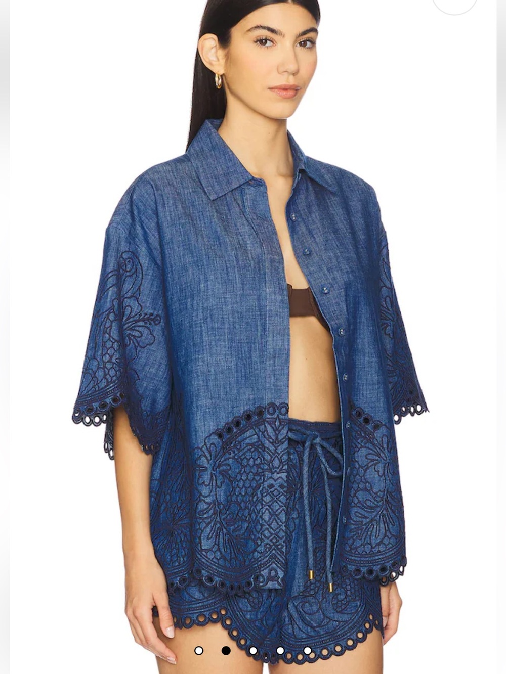 Zimmermann Coco Embroidered Denim Shirt - Picture 5 of 13